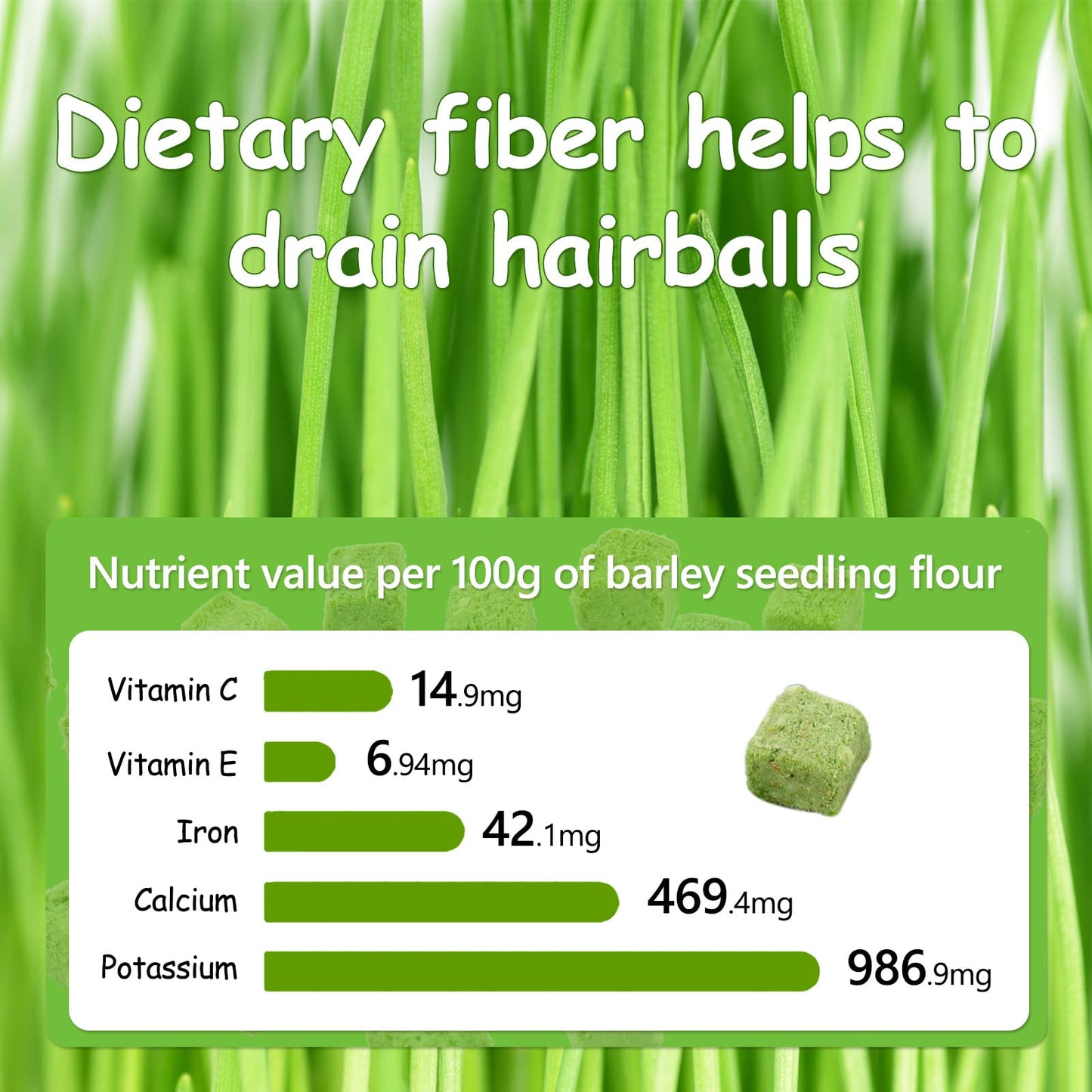 HavenJanny 60g Cat Grass Treats for Indoor Cats, Freezed Dried Cat Grass Teething Stick Snacks for Cats, Edible Feline Chew Toys for Hairball Control and Oral Health