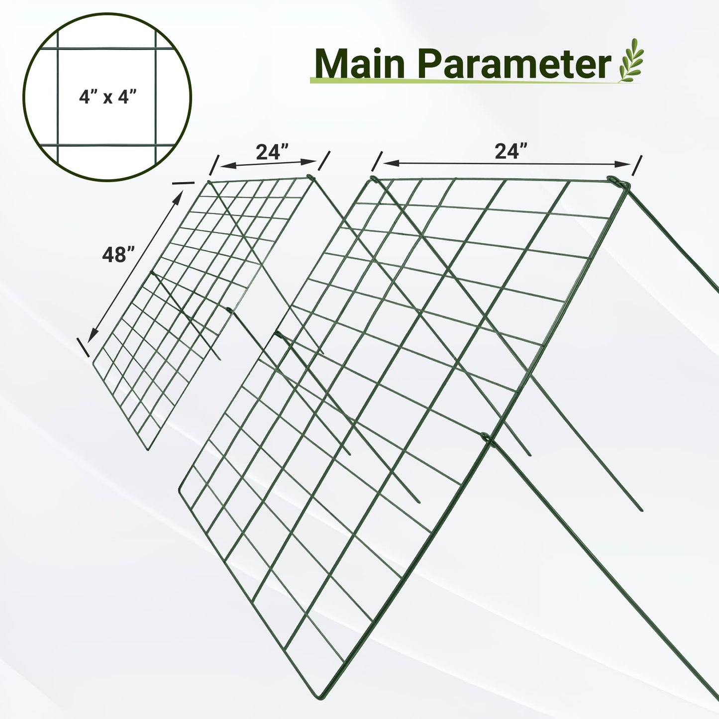 Toriexon Cucumber Trellis for Garden - 2 Pack, 48" L x 24" W Garden Trellis for Climbing Plants Outdoor with Support Structures, A Frame Trellis for Climbing Vegetables Peas, Vine, Bean