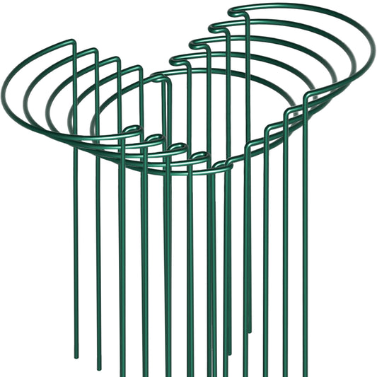SORANGEUN 10 Pack Peony Cages and Supports, 10" (W) x 24"(H) Plant Support, Heavy-Duty Metal Plant Support Stakes, Plant Stakes for Outdoor & Indoor Plants, Perfect for Flowers and Vegetable