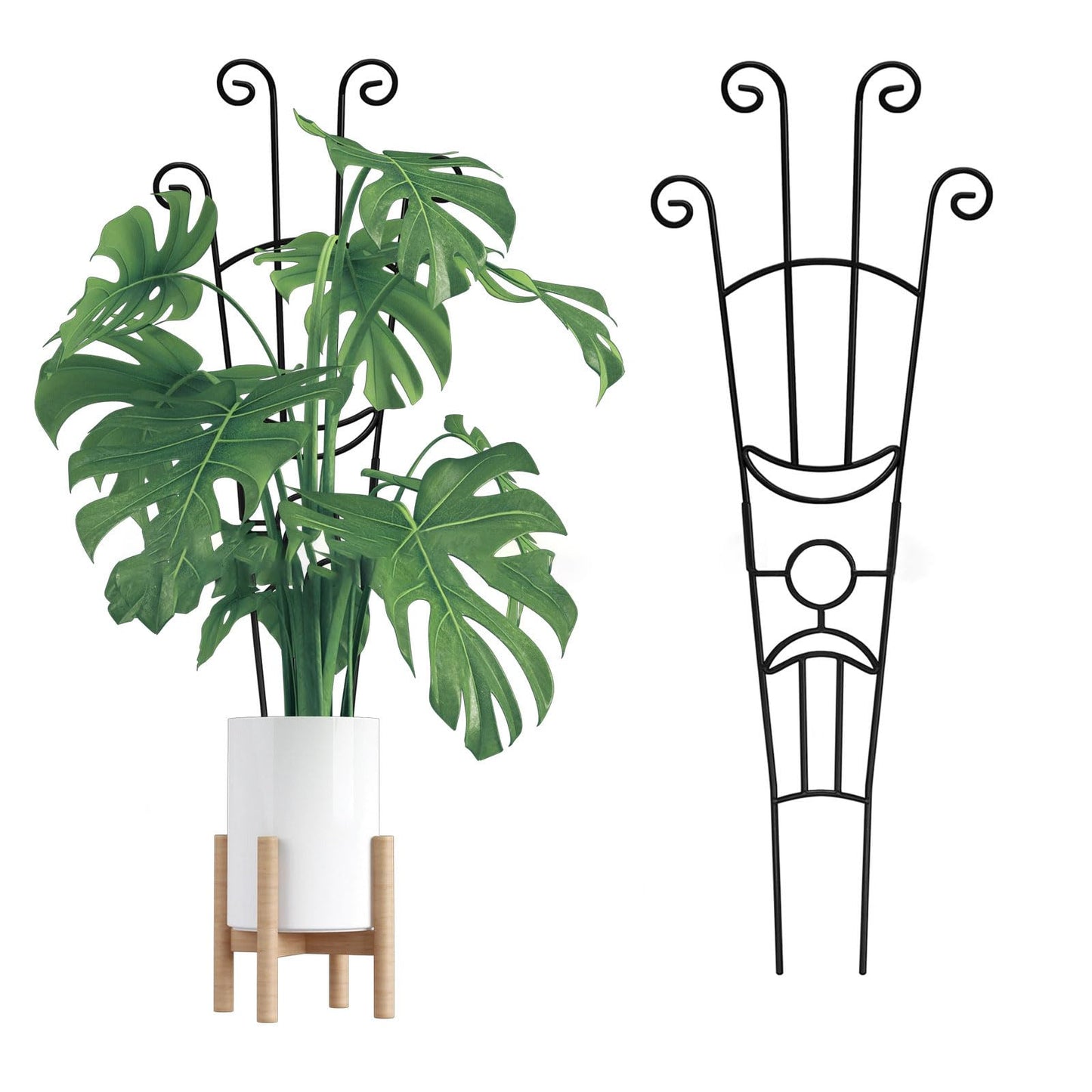 2 Pack Plant Trellis for Climbing Indoor, Expandable Large Metal for Potted, Metal Garden for Climbing,Porch Patio Deck Iron Structure