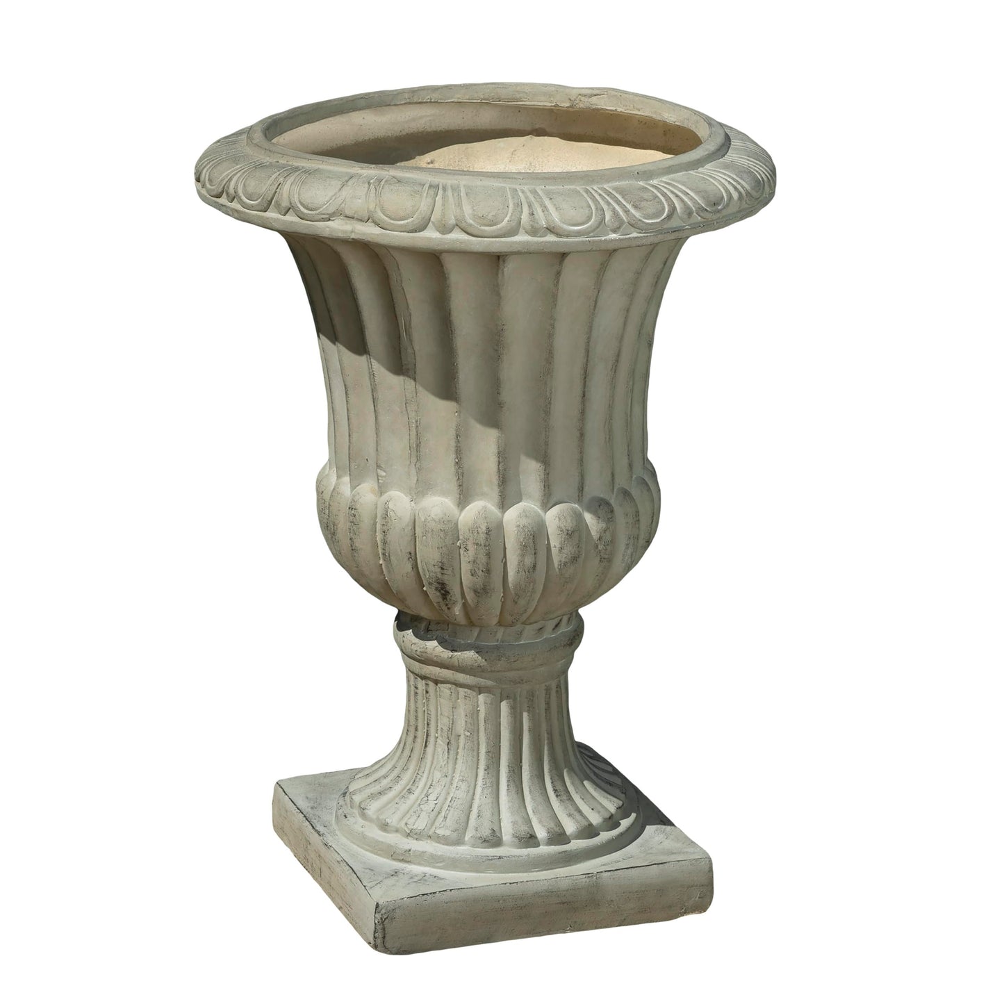 Merax 26.5 Inches Italian Urn Planter, Antique Garden Urn for Patio & Indoor Decor, Handmade Classic Planter, Antique Green