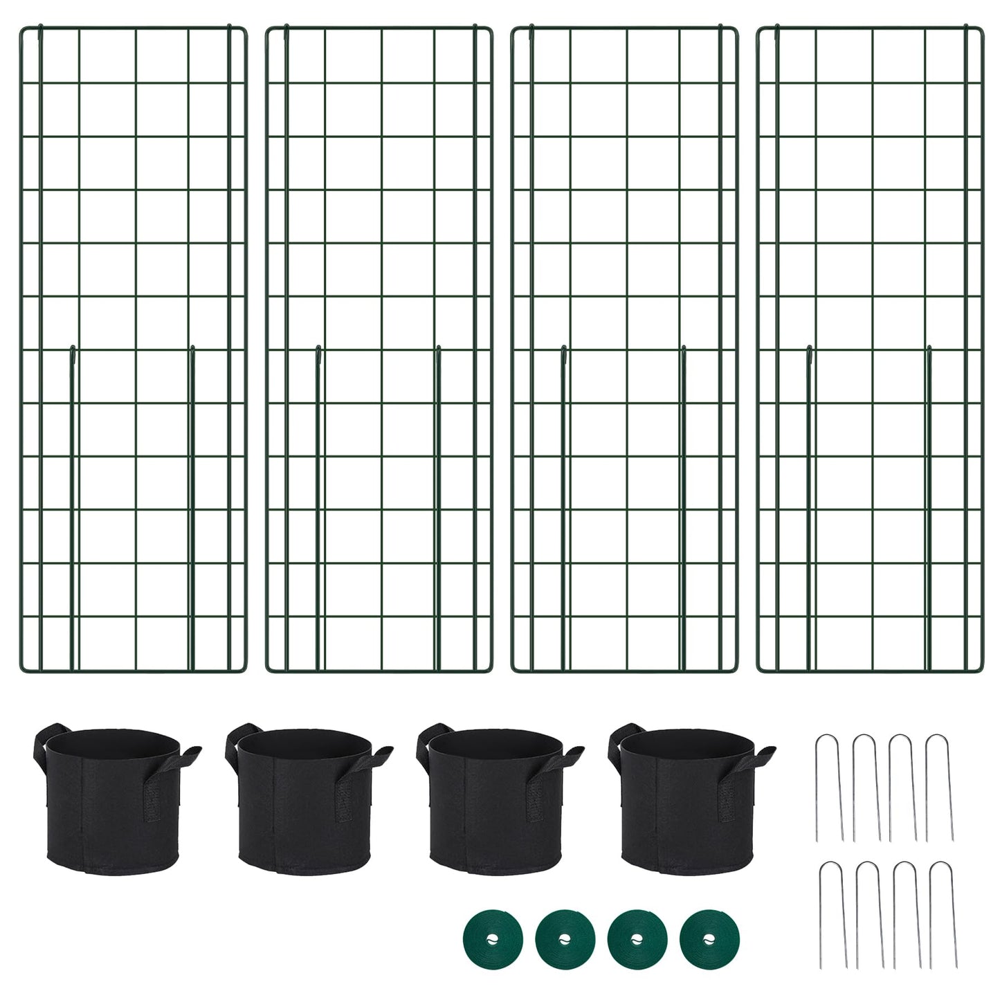 Toriexon Cucumber Trellis for Garden - 4 Pack, 48" L x 16" W Garden Trellis for Climbing Plants Outdoor with Support Structures, A Frame Trellis for Climbing Vegetables Peas, Vine, Bean