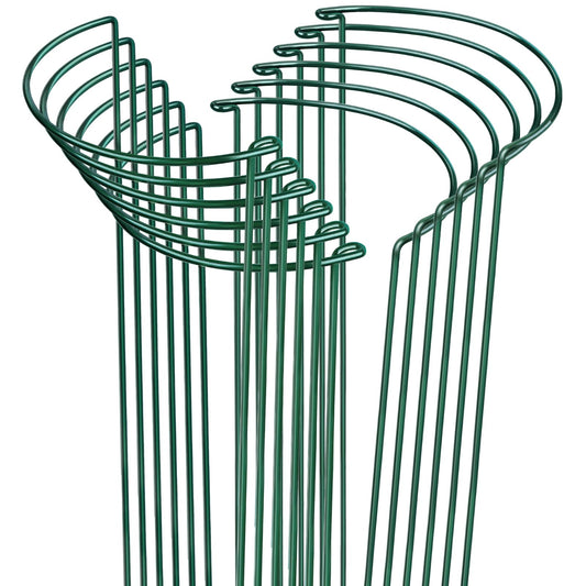 LEOBRO 12PCS Plant Supports, 24 Inch Peony Cages and Supports, Garden Plant Stakes for Indoor Plants, Outdoor Plants, Peony Tomato Monstera Hydrangea Stakes, 10" W x 24" H