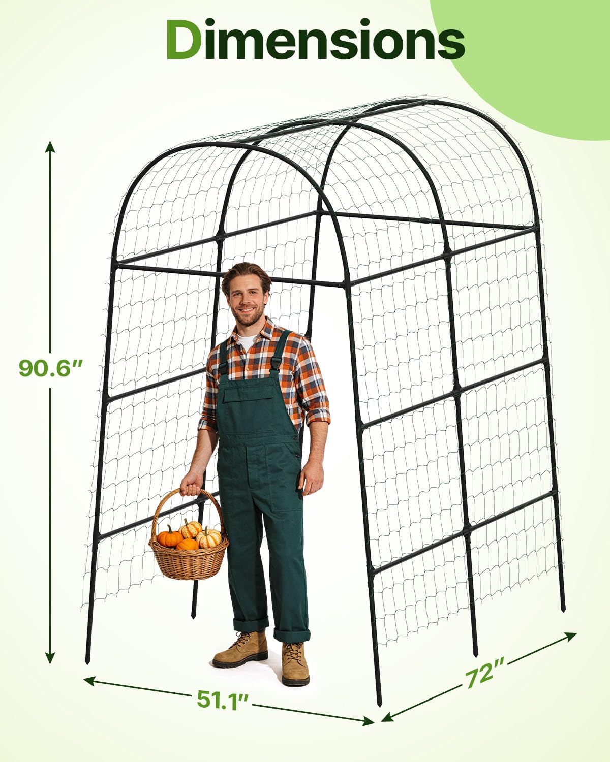 Suteck Garden Arch Trellis 7.5FT Tall – Garden Trellis for Climbing Plants Outdoor, Arch Trellis for Vegetables, Roses & Vines, Easy Assembly for Backyard, Pathway & Patio