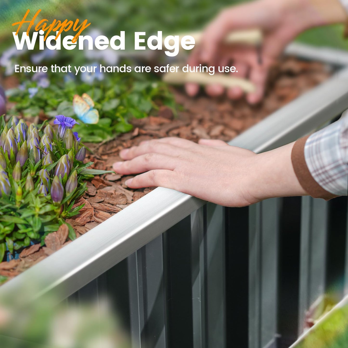 KING BIRD Galvanized Raised Garden Bed with 2 Installation Methods for DIY, 101" x 36" x 18" Heightened Planter Kit Box Outdoor for Deep-Rooted Vegetables, Flowers, Green