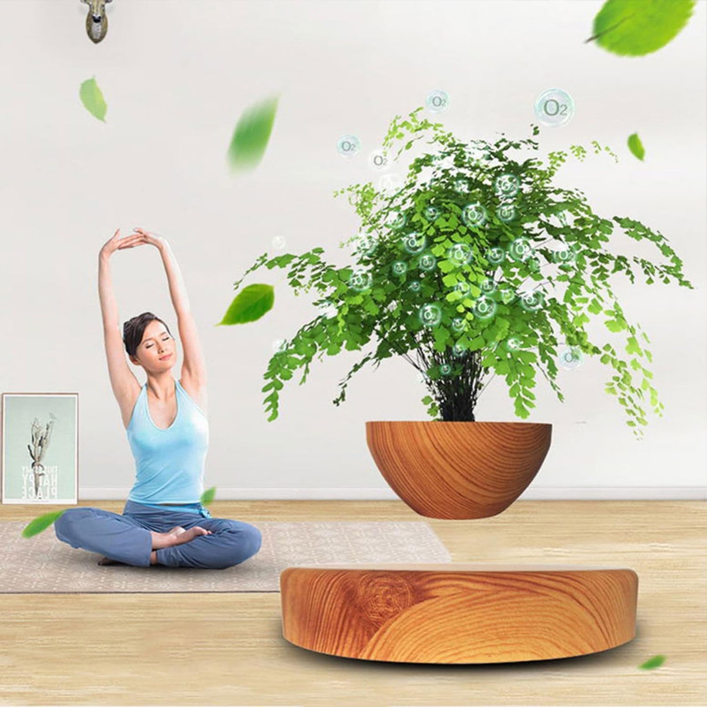 LMingKun Planting Flower pots,Levitating Plant Pot,Magnetic levitation,Floating Plant Pot,Floating Plant,Hanging Flower pots,Suspendded Flowerpot,Hanging planters for Indoor Plants