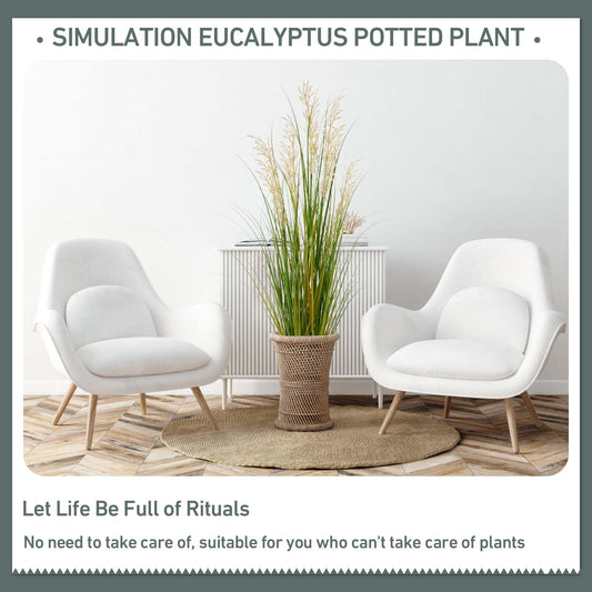 Haispring Artificial Plant, 47in Tall, 2pk Grass, Faux House Plants in Pot, Indoor Decorative Flowers &Greenery for Home and Office, Ideal Housewarming Gift