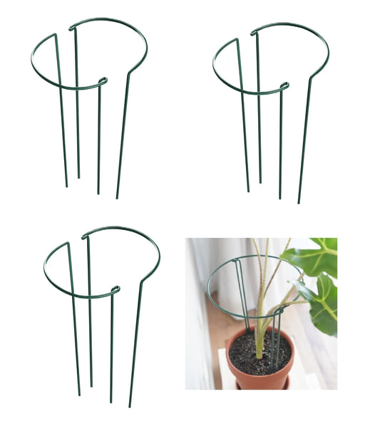 6 Pack 24 Inch High Plant Stake,Garden Plant Support,Half-Round Peony Cage Plant Ring Hoop