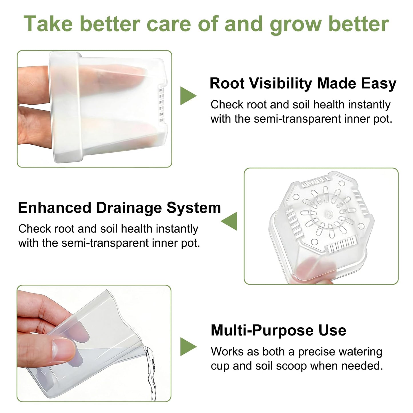 12 Pack 2" Mini Self Watering Pots for Indoor Plants - Clear Plastic Planters with Water Level Indicator & Drainage Hole, Ideal for Alocasia, African Violet, Cuttings, Seeding + 12 Plant Labels