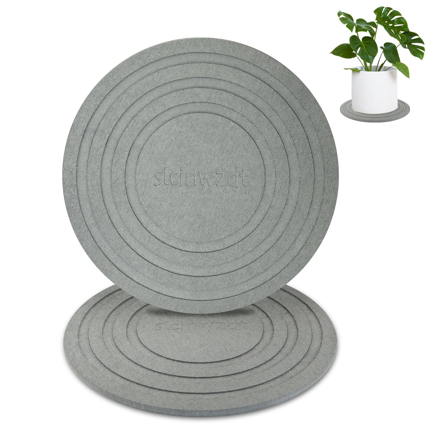 2 Pack of 8 Inch Plant Saucers for Indoors, Diatomaceous Earth Plant Trays for Indoors No Holes, Plant Trays for Pots, Stone Quick Drying Tray Plant Plates to Catch Water Indoor Plants and Absorbent