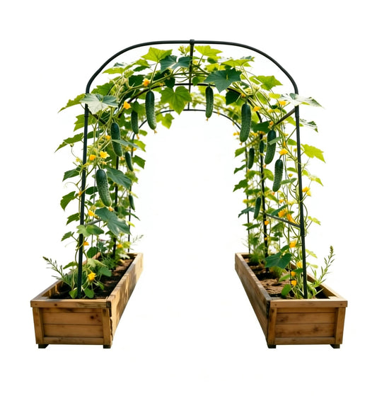 Tall Garden Arch Trellis for Climbing Plants Outdoor,7 ft Arbor Large Arch Tunnel Trellis, Metal Cucumber Trellis, Plant Support Archway Garden Trellis for Vegetables Yard (71.2''L*47.2W*83.1''H)