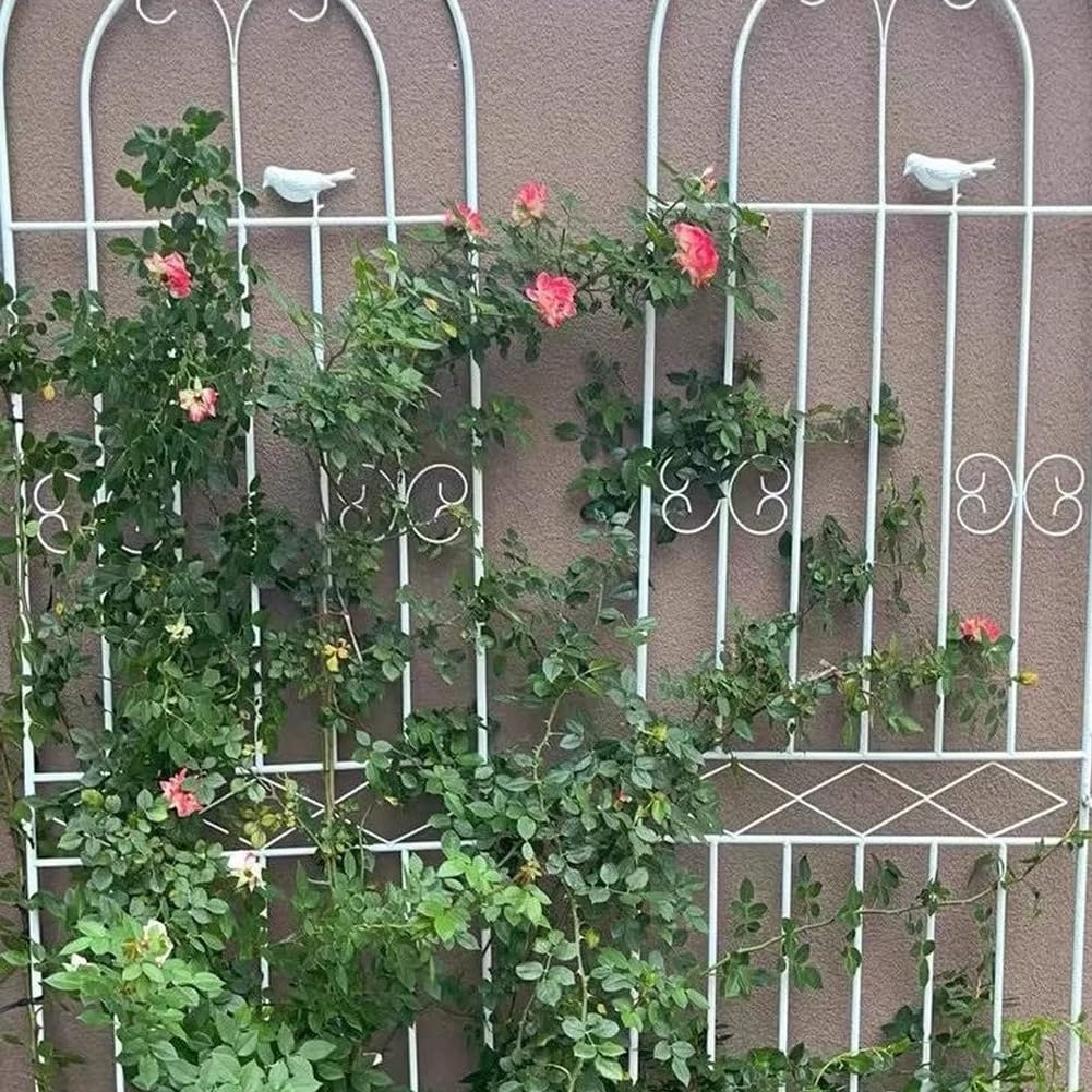 Garden Trellis, Metal Plant Supports, Freestanding Garden Trellis, Plant Climbing Frame, for Decor Flowers Roses Vine Ivy Clematis,Green,150x50 cm