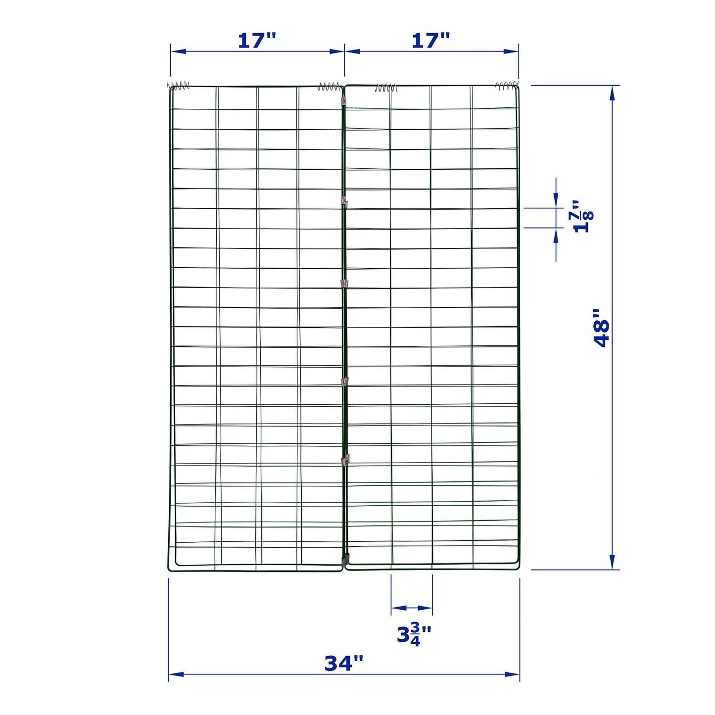 Garden Cucumber Trellis A-Frame Folding Plant Trellis 48 Inch by 34 Inch for Climbing Vegetables Flowers Green 2 Pack with Clips,Cable Ties and Ground Stakes
