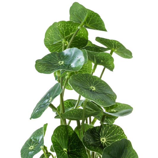 MyGift Set of 3 Fake Plants, Small Artificial Potted Plants Indoor in Clear Glass Pot, 9.5 Inch Faux Plant for Home Decor