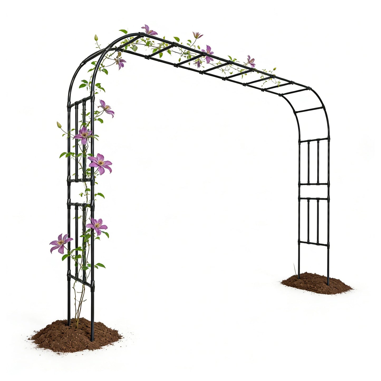 popsea Extra Large Garden Arch Trellis- 126‘‘L×94.8’’H Rust-Proof Metal Driveway Archway | Heavy Duty Arbor for Climbing Plants Outdoor, Create a Garden Walkway or Pergola