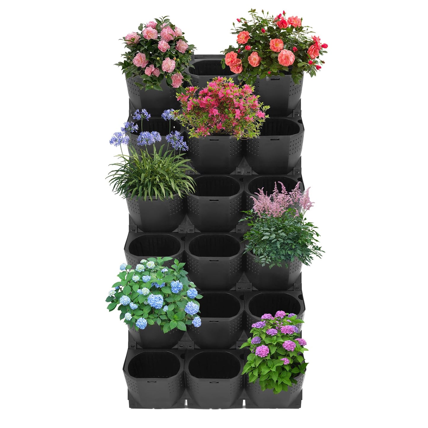 YUYANSHOP Wall Planter, Wall-Mounted Planter with 36 Pots, Wall-Mounted Flower Pot Holder with 36 Non-Woven Fabrics for Gardens, Terraces, Balconies, Patios