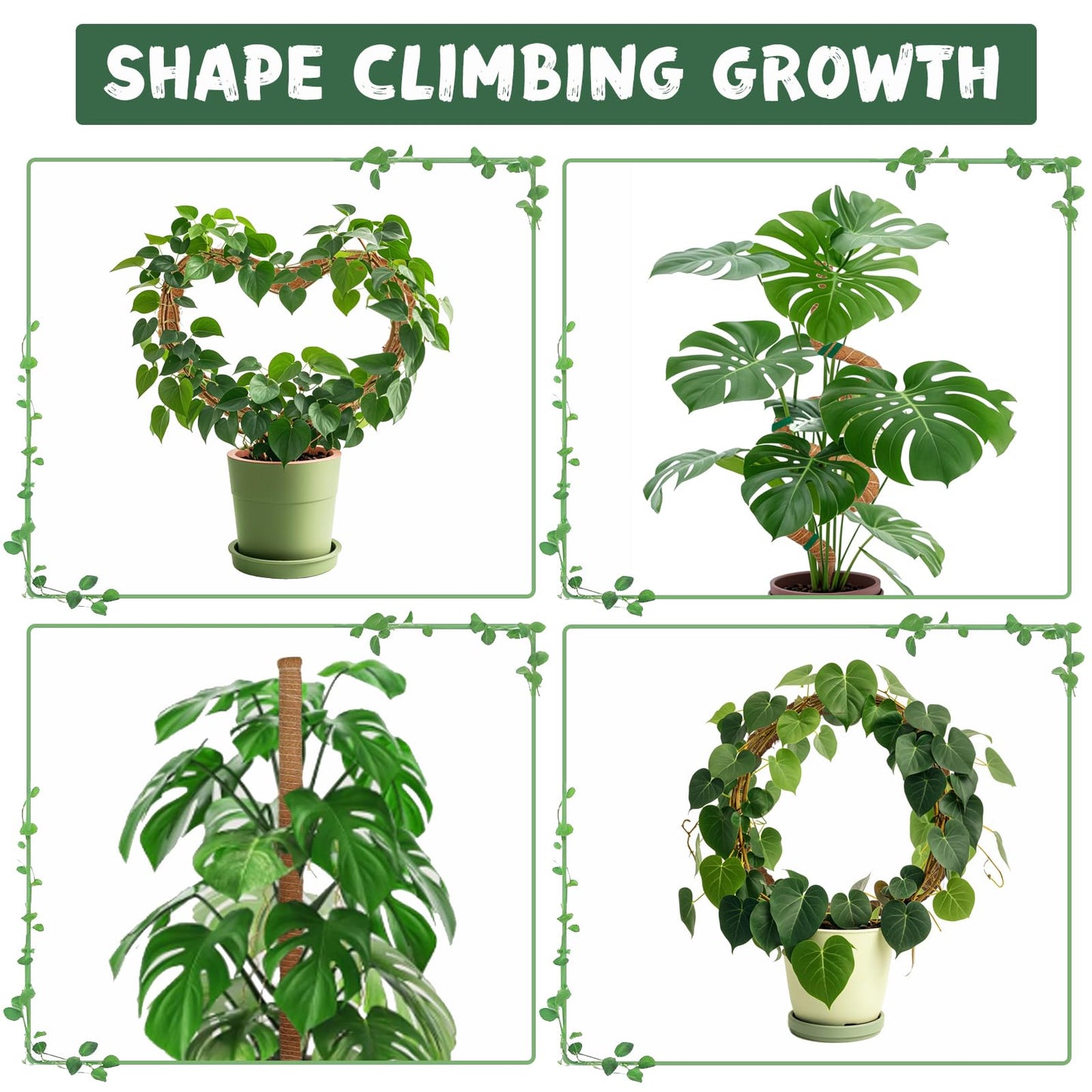 1 Pack 47.24 Inch Bendable Moss Pole for Monstera,120cm Plant Support Moss Sticks Stakes for Climbing Indoor Plants, Pothos & Philodendron - Coir/Coco Plant Trellis for Potted Climbers & Houseplants