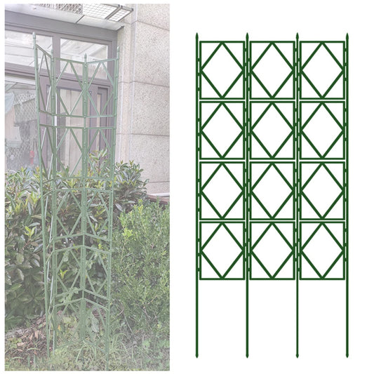Green Garden Trellis, Metal Vines Plant Support, Decorative Lattice Flower Stand, for Climbing Plants, Flowers, Fruits, Retro Style (Size : 60x150cm/23.5x59in)