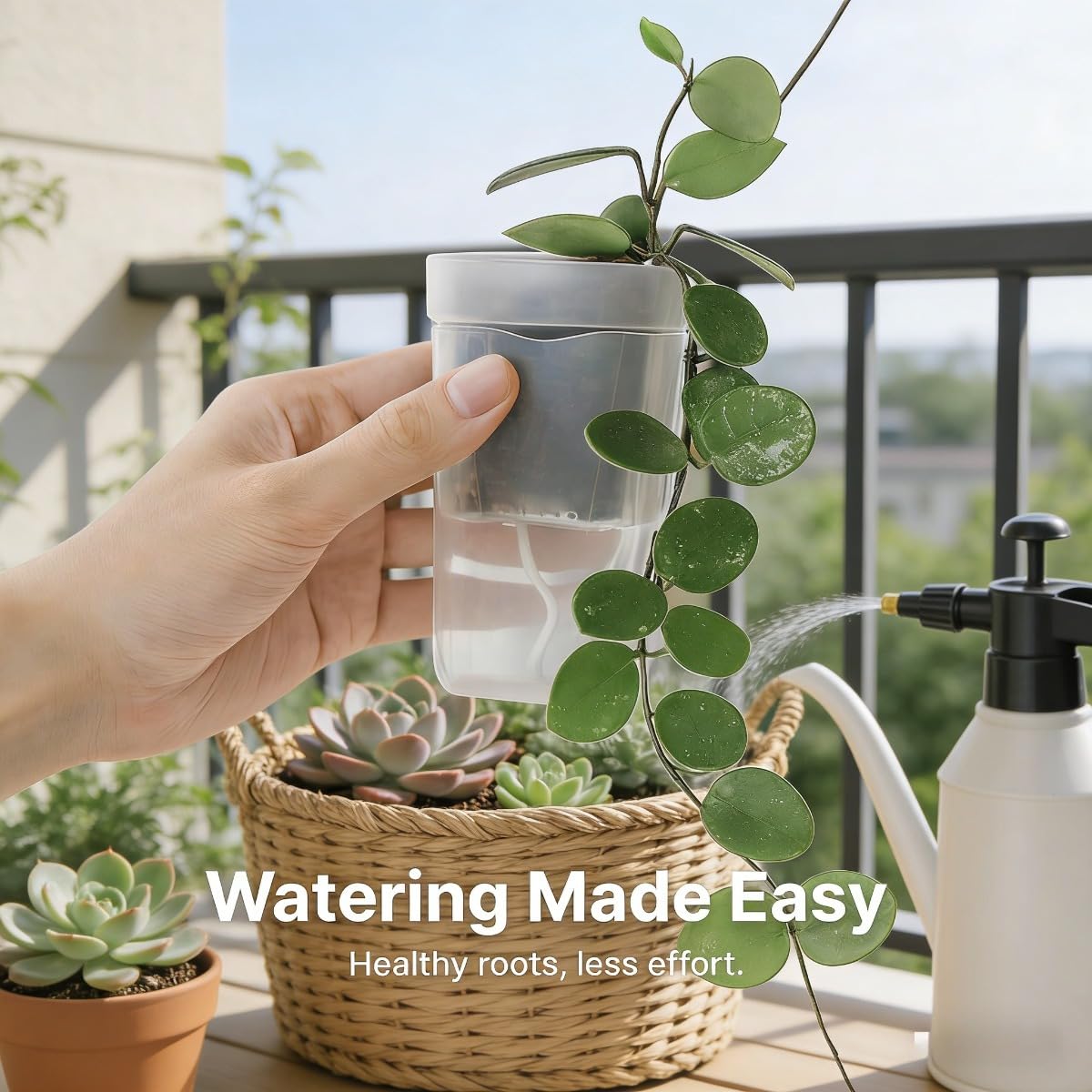 10 Pack Small Self Watering Pots for Indoor Plants, Clear Plastic Semi Hydroponic Pots for Leca, Orchids & Succulents, Small Transparent Plant Containers for Propagation, Seedling, Cutting (2 inch)