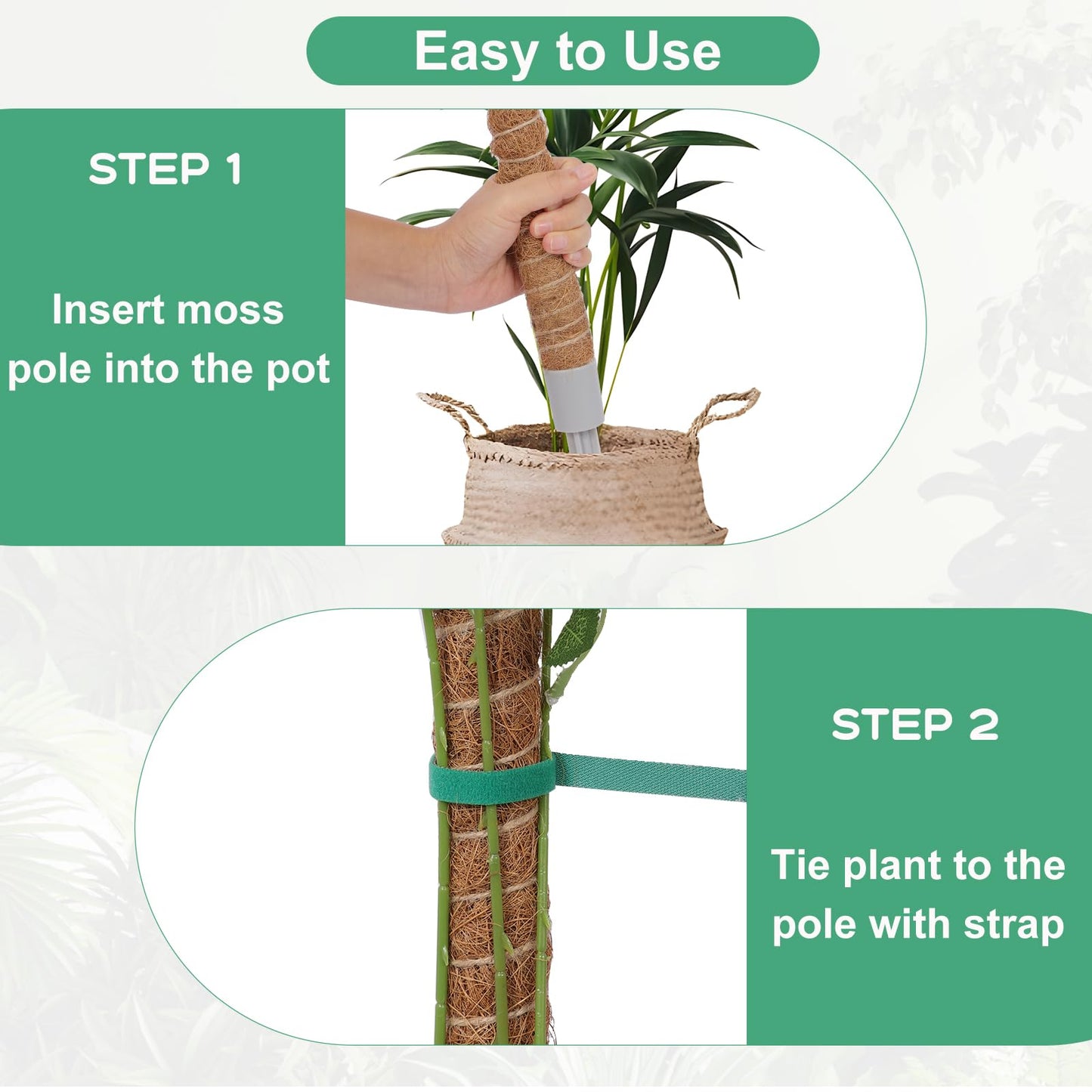 LifeNest 1 Pack Moss Pole, 28 Inch Monstera Plant Support, Moss Poles for Climbing Plants Indoor DIY, Coco Coir Plant Pole Moss Plant Stick Support Stake Kit for Potted Plants, Pothos, Philodendron