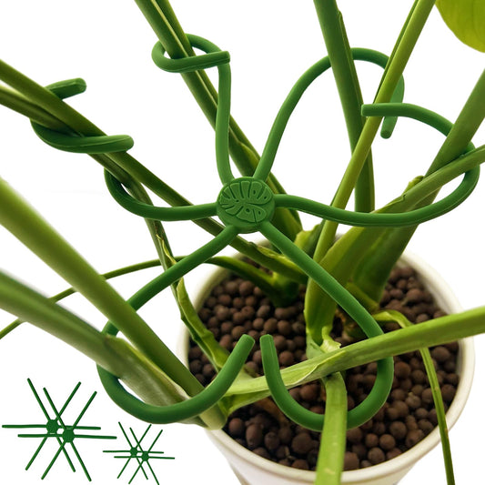YjiaYjiaY 4 Pcs Free-Form Bending Silicone Plant Stem Support, 2 Sizes Flexible Hook Monstera Stem Supports, Reusable Silicone Plant Climbing Stakes Indoor Outdoor