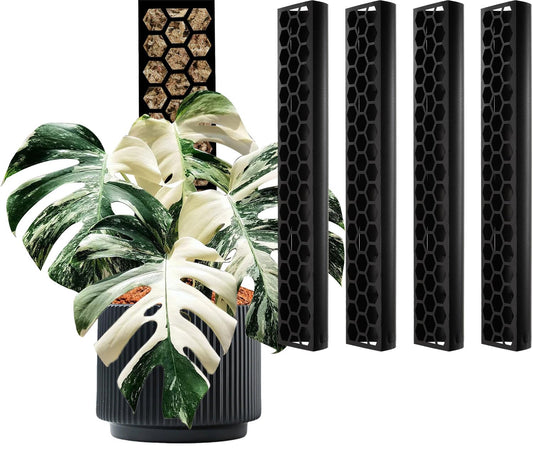 4 Pcs 17 Inch Plastic Moss Pole for Plants Monstera,Designed Specifically for Climbing Plants, Stackable Plant Support for Indoor Plants