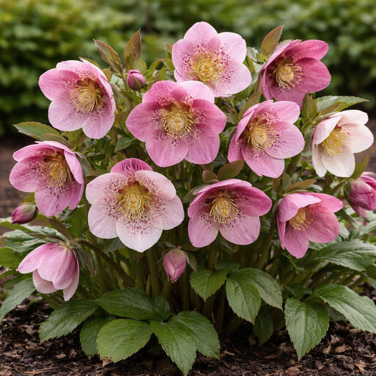 Lenten Rose Plug Plant – Helleborus orientalis Starter – Shade Loving Hardy Perennial with Early Spring Blooms (3)
