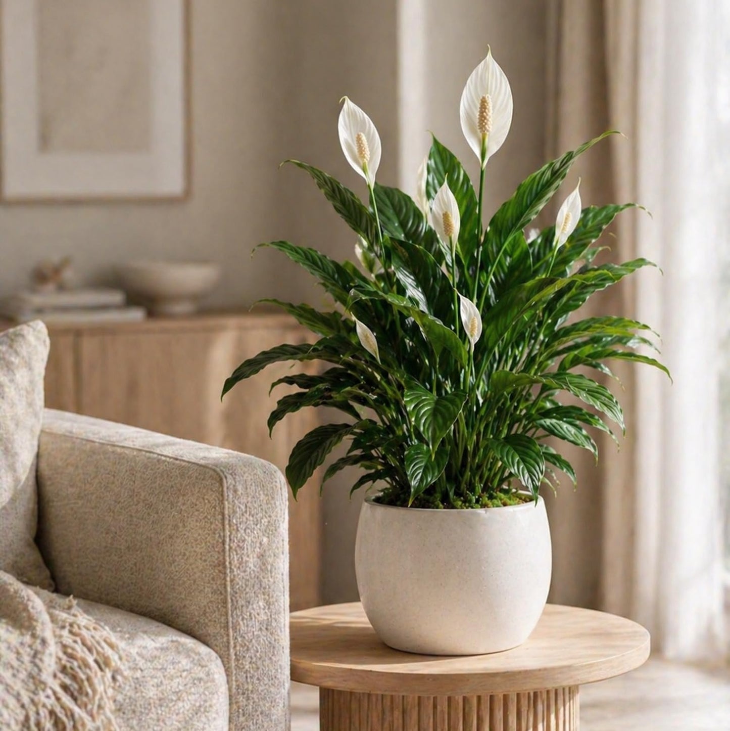 Live Spathiphyllum '7th Heaven' Plant - '7th Heaven Peace Lily' - ragnaroc Tropical Plant 2-8" Tall - 4ct - Live Arrival Guaranteed - House Plants for Home Décor & Gift