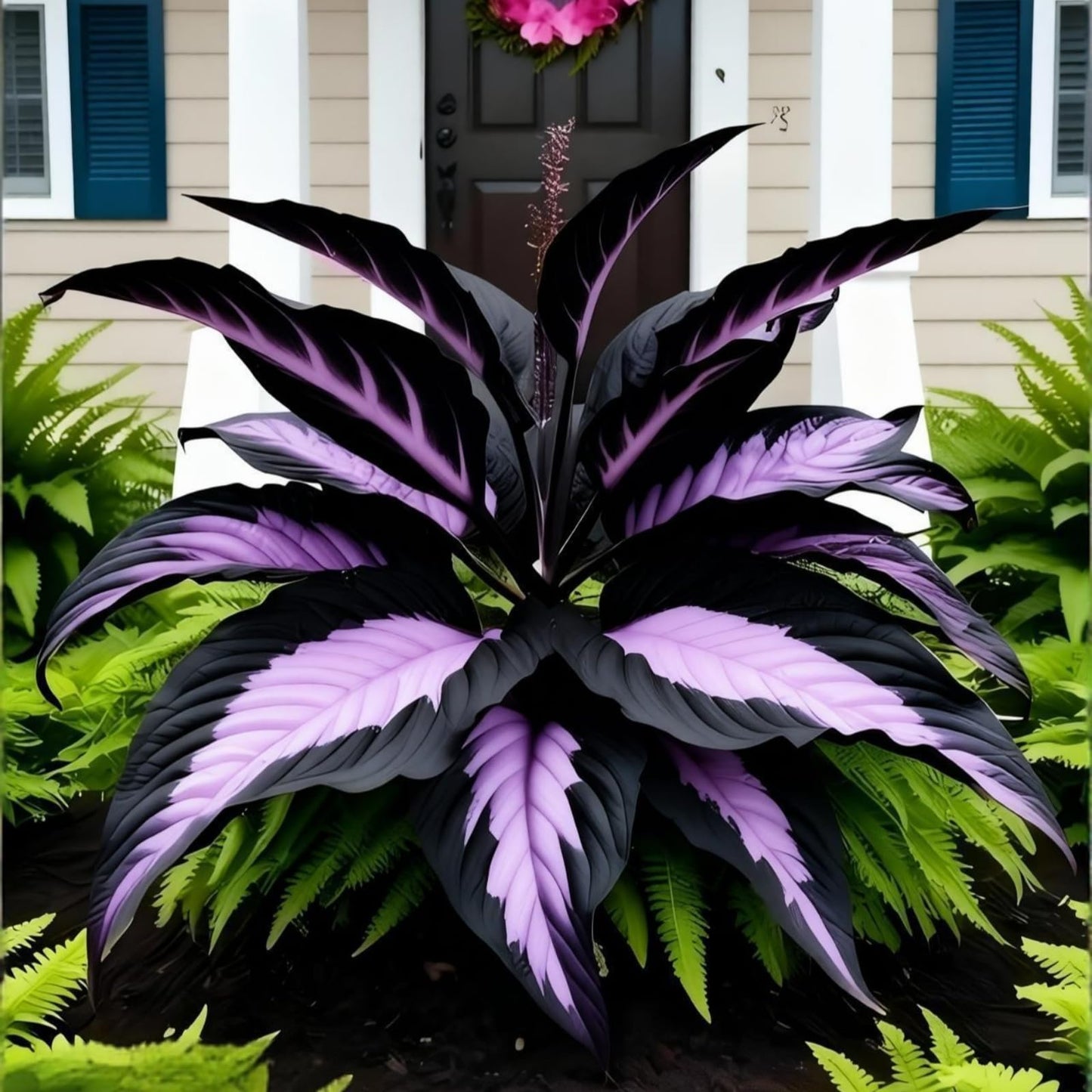 OJHJXUG Alocasia Elephant Ear/Low Maintenance Colorful Foliage/Indoor Outdoor Garden Mixed Borders Display (10)
