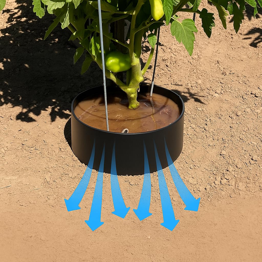 Planting Grow Rings 10 Pack – Interlocking Garden Plant Rings | Garden Rings for Plants Support and Soil Moisture Retention – Planting Rings for Outdoor Plants | Made in USA