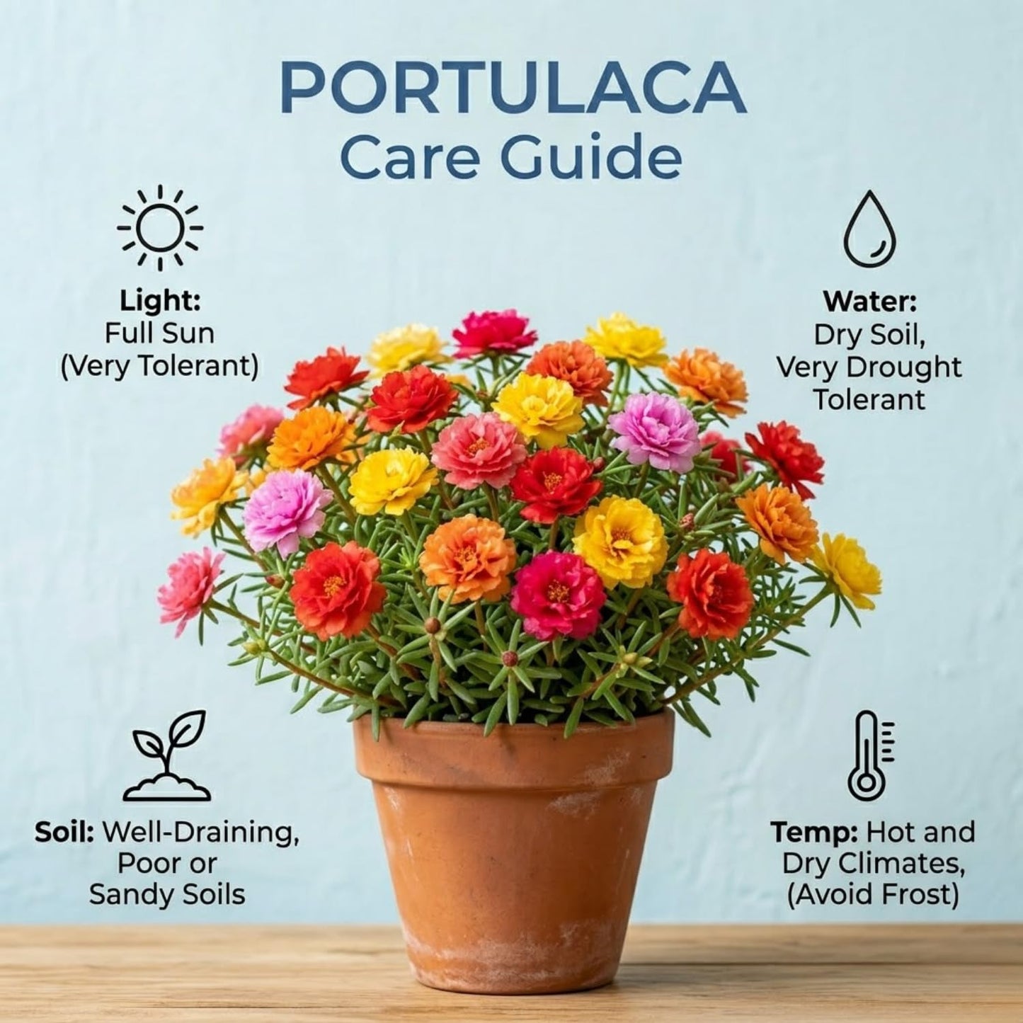 4 Portulaca Plants Live, Moss Rose Flower Plant for Outdoor Garden, Ground Cover Plant for Patio Containers, Borders or Landscape 4-7 Inches (Red)