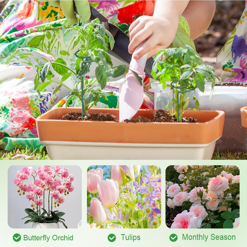 4/8/12 Pack Plant Stakes, 16/24/36 Inch Plant Support Stakes, 2025 New Plant Sticks Support, Flower Stakes for Plants Peony, Tomato Seedling, Marigold, Amaryllis, Sapling, Coreopsis (16 Inch-8 Pack)