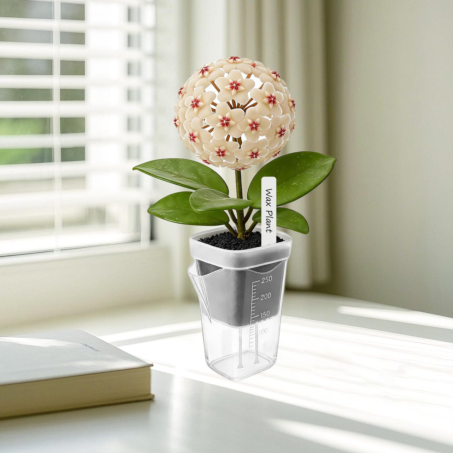 15 Pack 2.5" Self Watering Pots for Indoor Plants,Small Clear Plastic Planters with Water Level Indicator & Drainage Holes for Alocasia Propagation, African Violets, Seedlings, Cuttings and Succulents