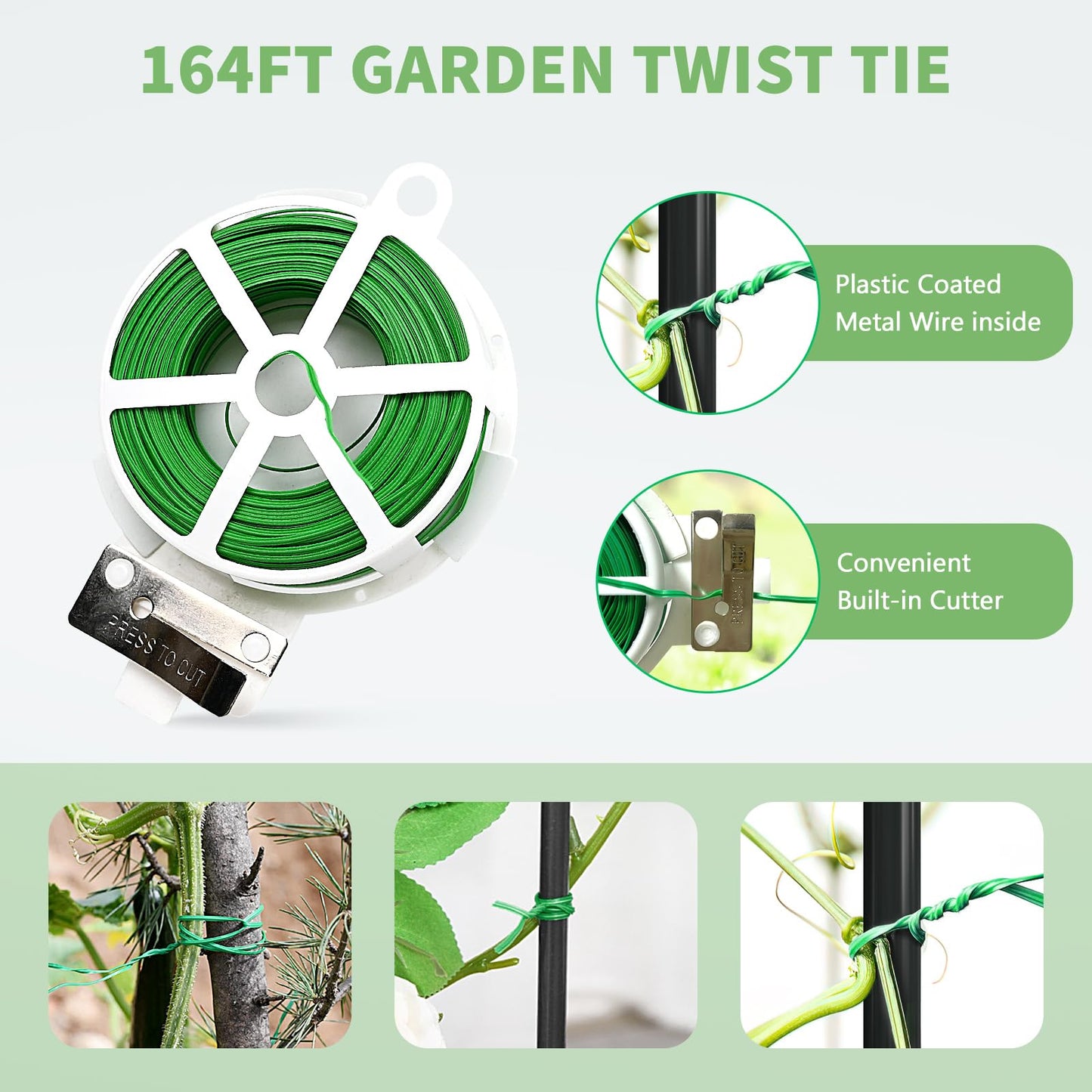 DoCred Cucumber Trellis, 59" H 2 Pack Metal Foldable Thickened A Frame Garden Trellis for Raised Bed Climbing Plants, Vegetables, Including Plant Support Clips, Twist Ties, Plastic Ties, Black