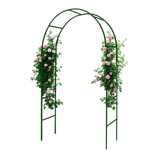 GreenGiggle 100% Metal Garden Arch Trellis for Climbing Plants Outdoor, Assemble Freely 2 Sizes,Pumpkin Archway Outdoor Garden Arbors and Arches for Wedding Party Decoration