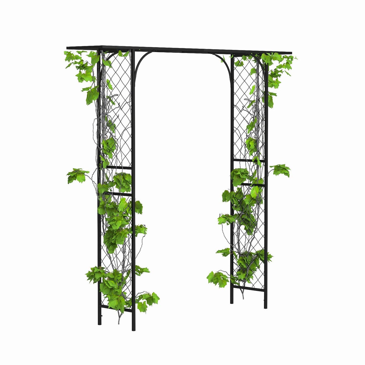 Zhongma Metal Garden Arbor, 83.5'' High x 82.7'' Wide, Outdoor Arch for Climbing Plant, Decorations Pergola
