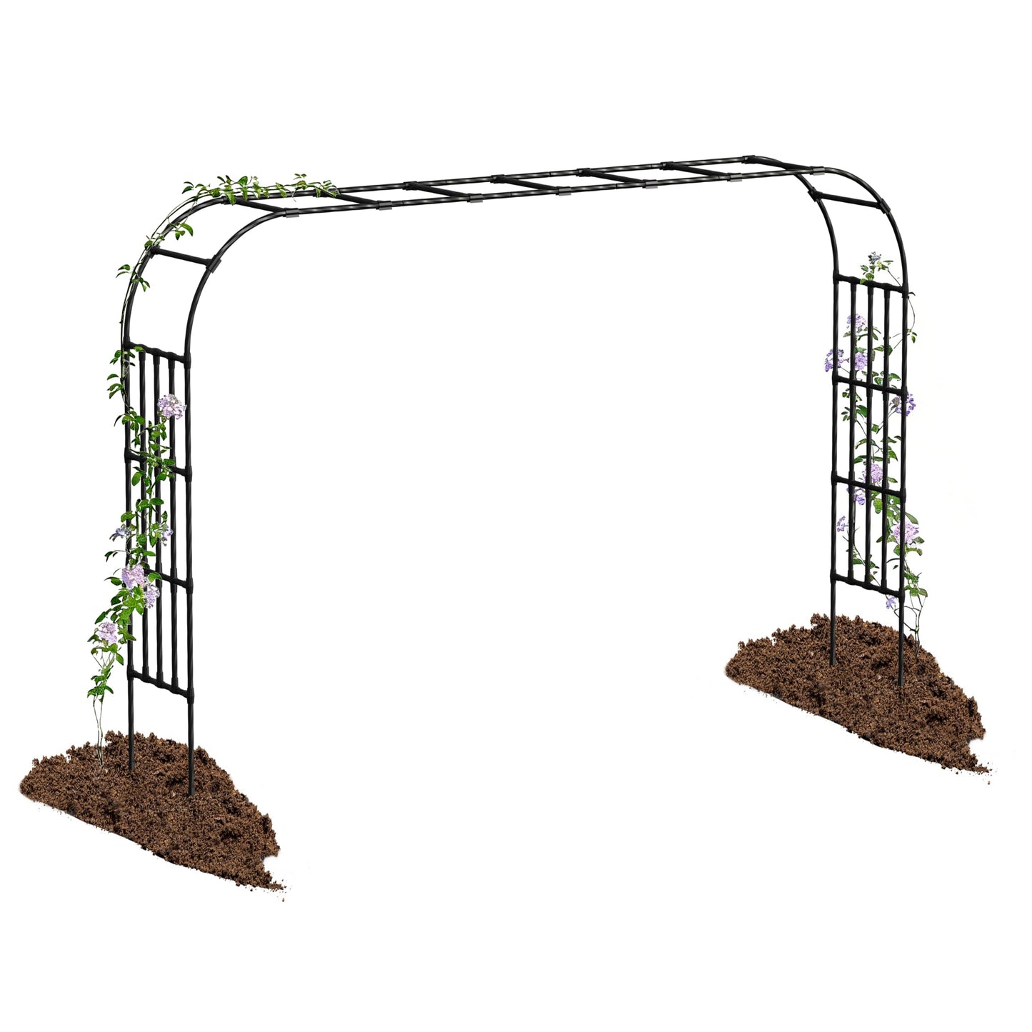 Large Garden Arch Trellis,11.75ft x 8.53ft Sturdy Metal Full Garden Arbor for Climbing Vines Outdoor,1.64ft Extra Wide Wedding Archway for Ceremony,Party,Lawn,Patio,Backyard,Black