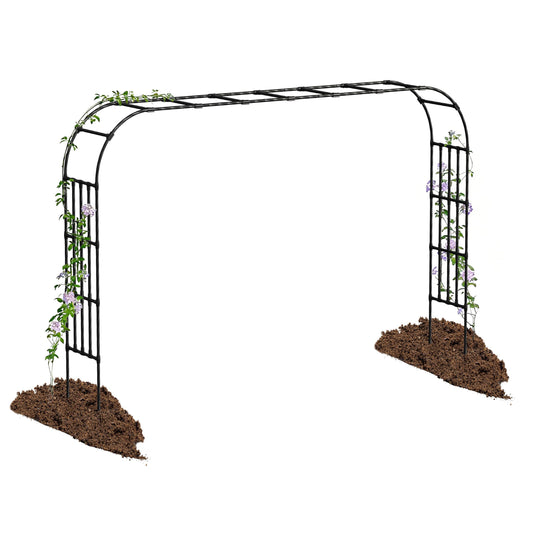 Large Garden Arch Trellis,11.75ft x 8.53ft Sturdy Metal Full Garden Arbor for Climbing Vines Outdoor,1.64ft Extra Wide Wedding Archway for Ceremony,Party,Lawn,Patio,Backyard,Black