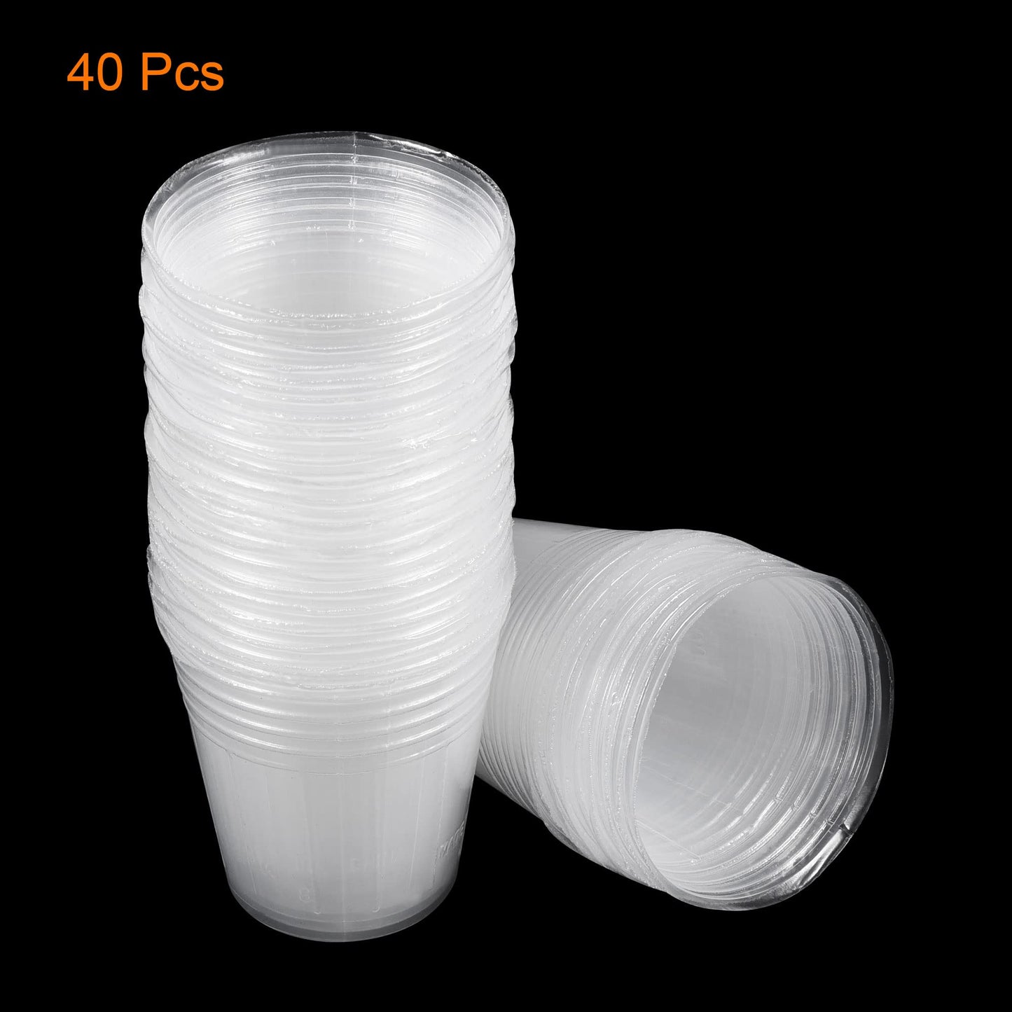 PATIKIL 2.5 Inch Plastic Plant Nursery Pots, 40 Pack Flower Starting Container for Indoor Outdoor, Clear