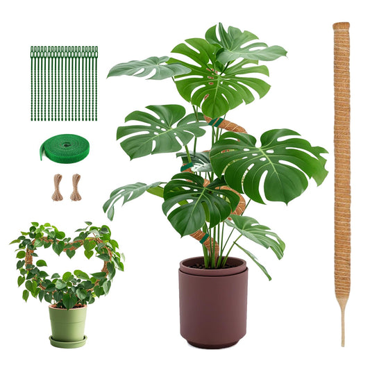 1 Pack 47.24 Inch Bendable Moss Pole for Monstera,120cm Plant Support Moss Sticks Stakes for Climbing Indoor Plants, Pothos & Philodendron - Coir/Coco Plant Trellis for Potted Climbers & Houseplants