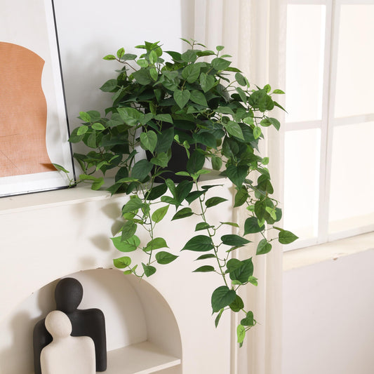 365 Blooming Decor Realistic Artificial Potted Pothos Ivy Plant(Devil's Ivy), Scindapsus Aureus, Premium Fake Plant for Home, Office Decor, 30" H x 22.8" W, //Weather-Resistant//Indoor&Outdoor