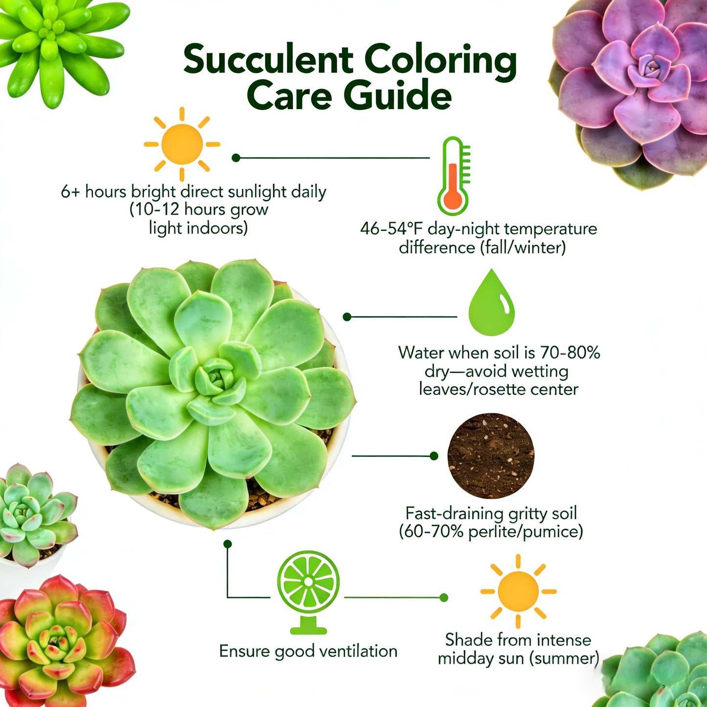 Sprout N Green Echeveria Toscannelly, Live Eyelash Succulent Fully Rooted in 2" Pots with Soil Mix, Houseplant for Indoor Outdoor Home Office Wedding Decor Party Favor, Easy to Care, Pet-Friendly