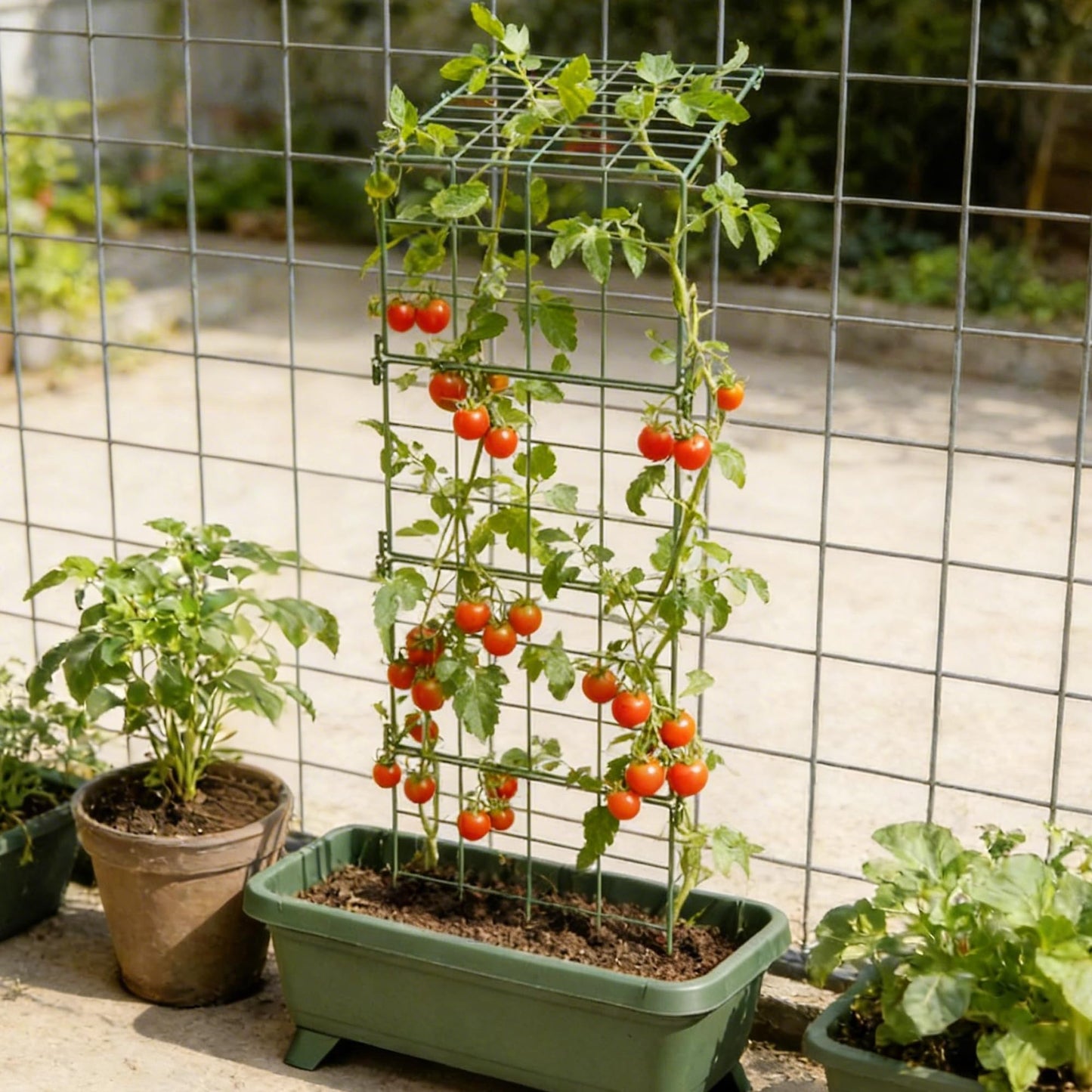 Heavy Duty Adjustable A-Frame Trellis for Climbing Plants,48"x16", Rust-Proof Metal Garden Trellis with Dense Grid, Ideal for Raised Beds, Cucumbers, Tomatoes, Beans, and Outdoor Vines (1 Pcs)