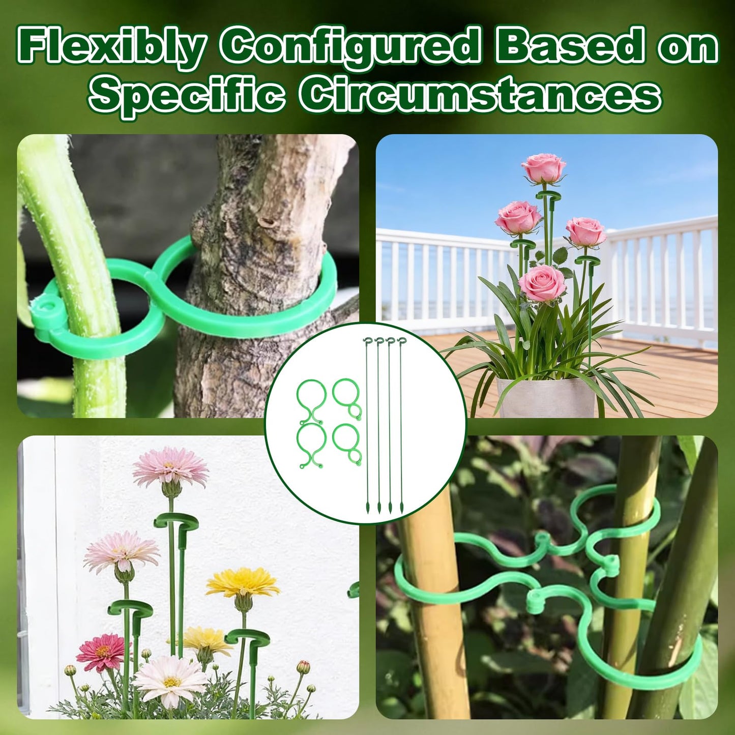 10 Pack Metal Peony Cages and Supports with 20 Plant Twist Clip Ties, Plant Support Stakes for Indoor Outdoor Plants, Tall Plant Holder Stick Kit, Plant Support Ring for Peony, Rose,Tomato, Hydrangea
