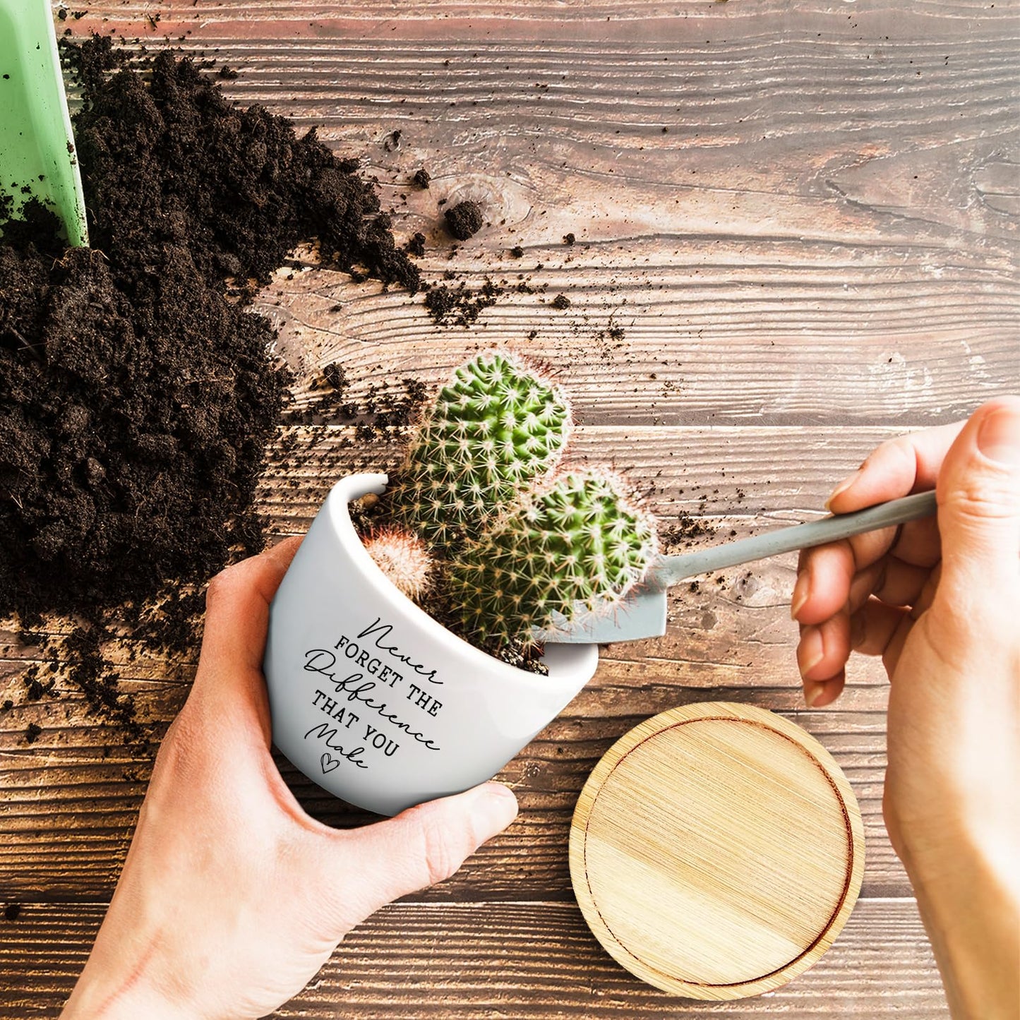Jutasty Coworker Thank You Gifts, Funny Succulent Plant Pot, Flower Cactus Planter Gifts, Farewell Going Away Appreciation Inspirational Gifts for Women Men Boss Lady Manager Coworkers (No Plants)