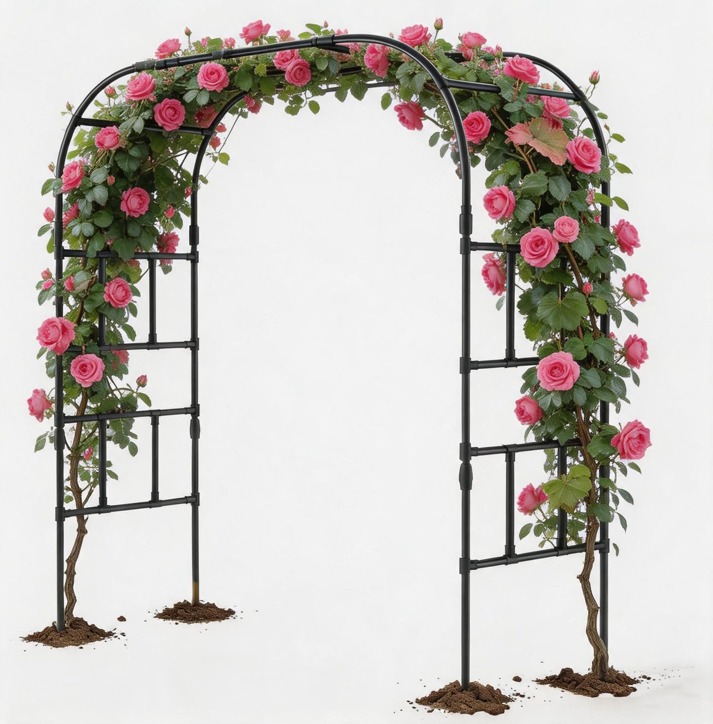 Garden Arch Trellis, 87in H x 16in L Large Garden Arch Arbor Trellis for Climbing Plants Outdoor Plant Support for Cucumber Grape Vine,Tall Metal Gardens Archway for Lawn Party Ceremony