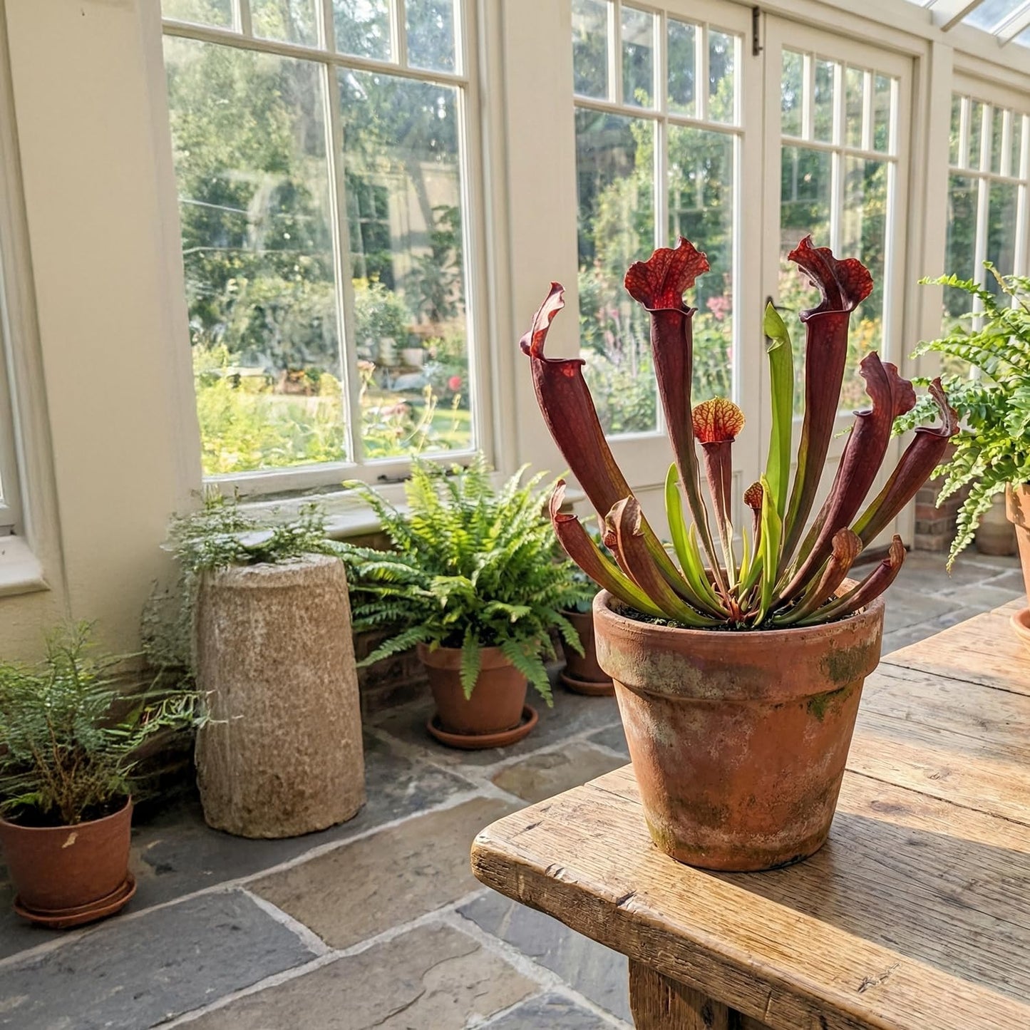 ragnaroc Sarracenia Purpurea SSP. Venosa 2-4" (Purple Pitcher Plant) 2ct – Live Plant for Indoor Outdoor Use, Carnivorous Plants – Live Arrival Guaranteed