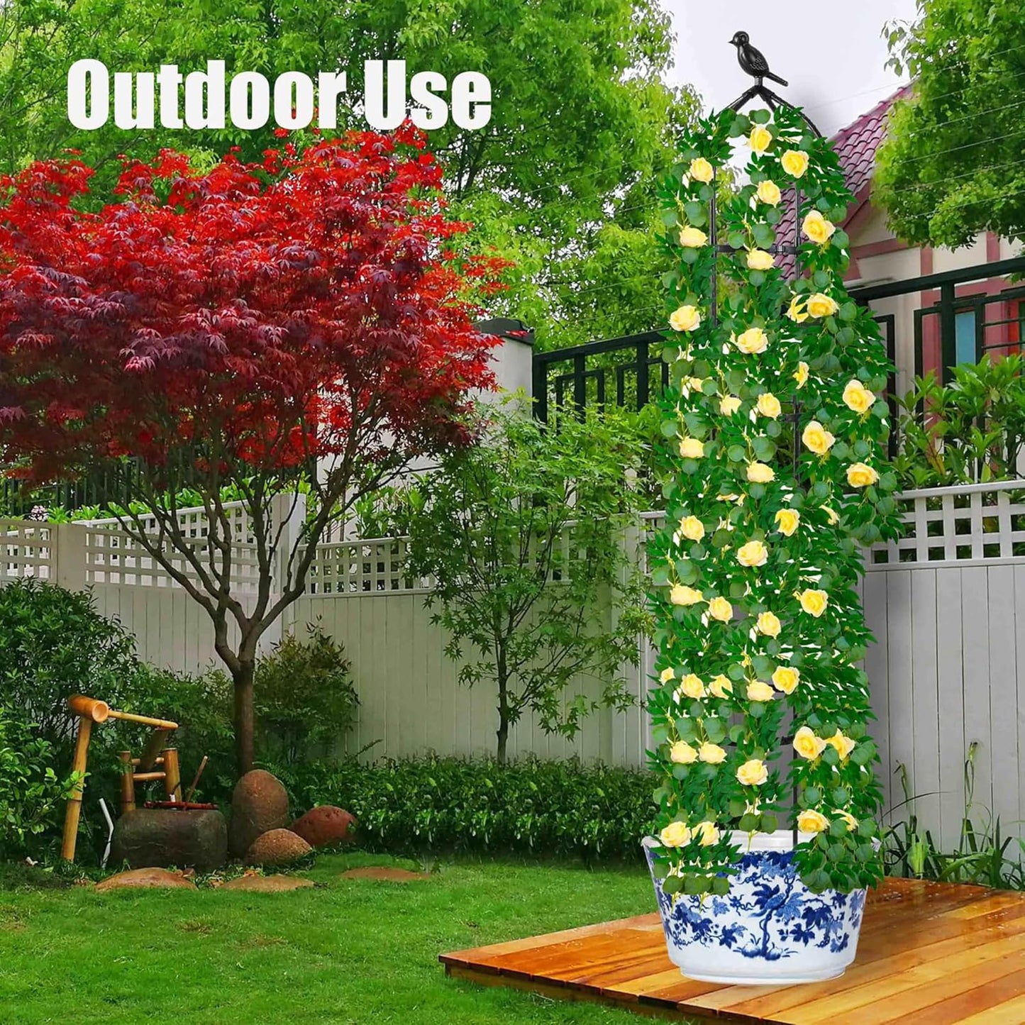 2-Pack 6FT Garden Obelisk Trellis for Climbing Plants,70”Metal Plant Support Tower, Heavy Duty Thickened Tube,Rustproof Black Flower Stand for Vines, Roses, Outdoor & Indoor Use