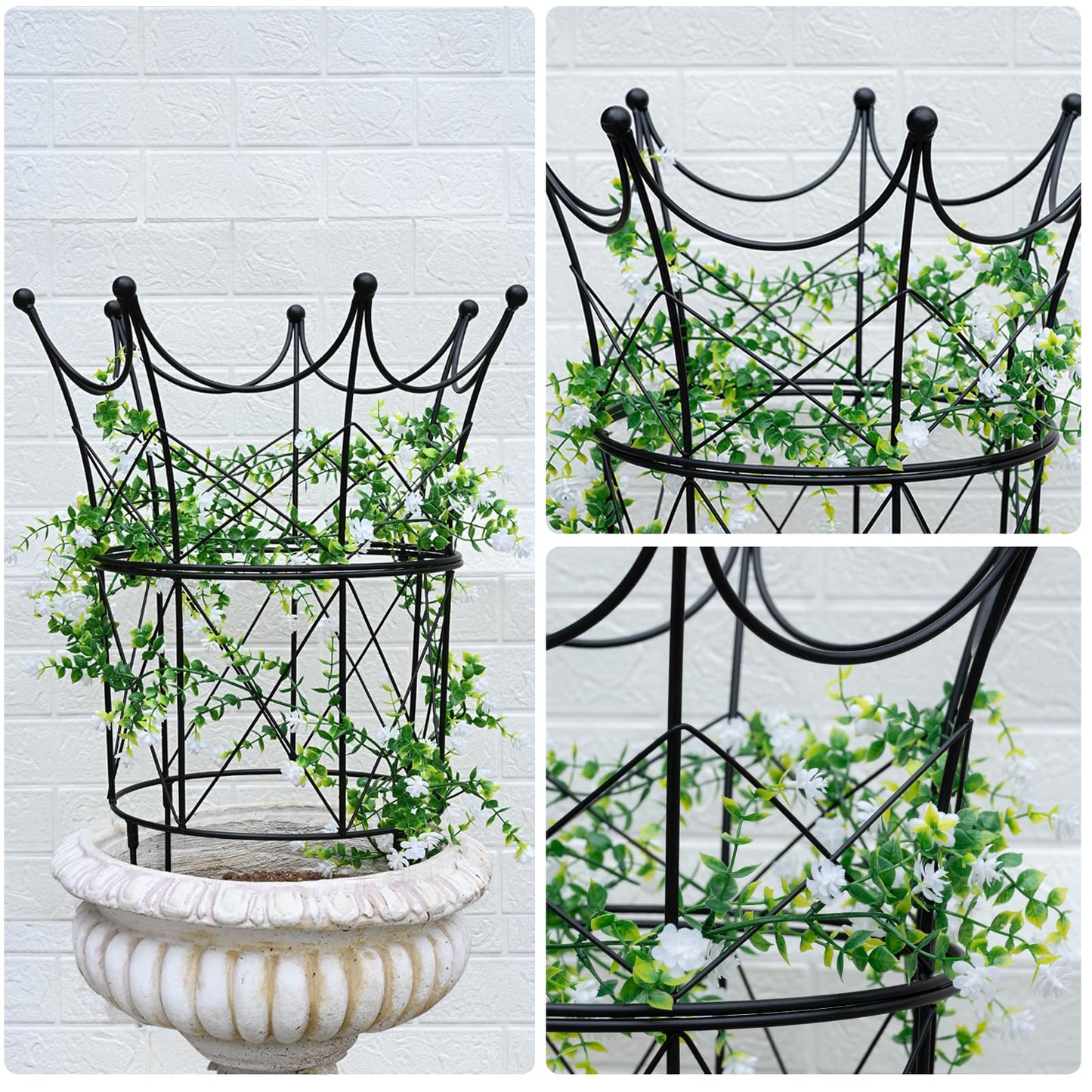 GOOOXIM Large Obelisk Trellis for Plant Supports 18.5in x 22.9in - Durable Metal Garden Support Cage for Peonies, Ideal for Indoor & Outdoor Use, Elegant Design, Easy to Install