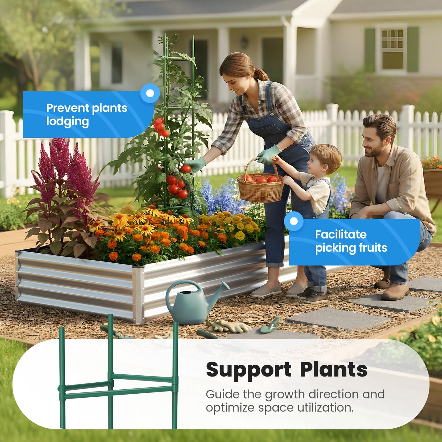Quictent Galvanized Raised Garden Bed Metal Planter Box Bottomless for Backyard Outdoor, 4x3x1 Ft 2PCS, Silver